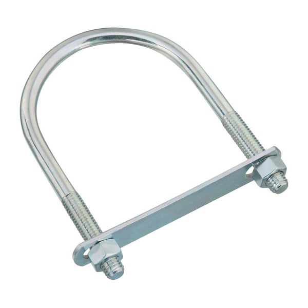 National Hardware Round U-Bolt, 1/2", 4 in W, 6-1/2 in H, Zinc Plated Steel N347-823 - main